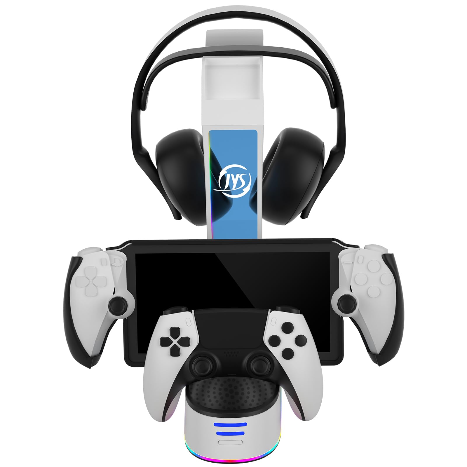 BeisDirect Dock di ricarica per PlayStation Portal Console di gioco Dock Station di ricarica per PS5 Caricatore maniglia con supporto per cuffie, supporto per caricabatterie per PS Portal