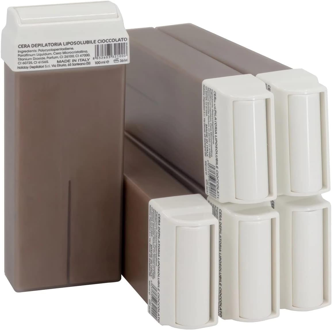 Epilwax 12 Cartuchos Roll-On de 100 ml de Cera Depilatoria Tibia Cera profesional de Rosa para Depilación con Bandas Depilatorias des las piernas, axilas, y el cuerpo — view 7