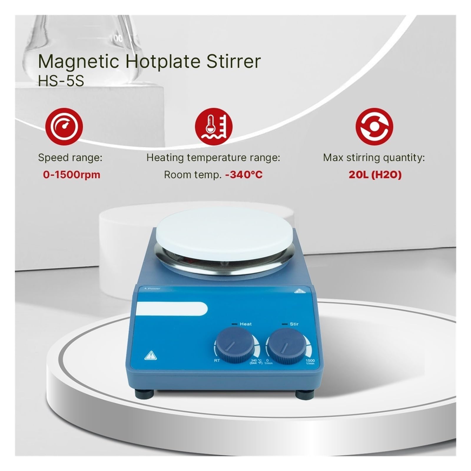Agitatore Magnetico Con Piastra Riscaldante 1500 Giri/min Agitatori Magnetici Da Laboratorio Mescolare Accuratamente