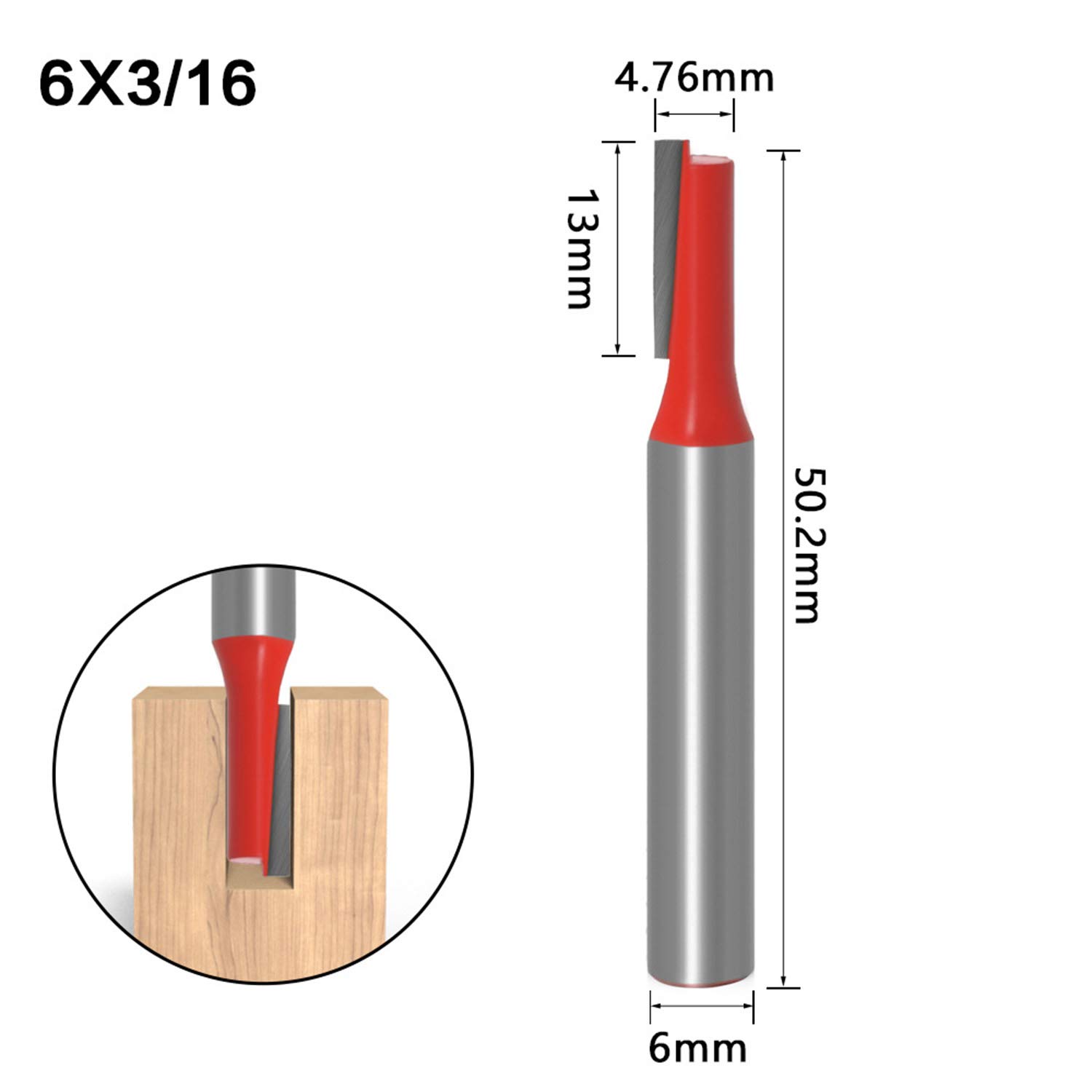 Groeffrees lang 16mm HM schacht 8mm - Frezen voor hout | Web App