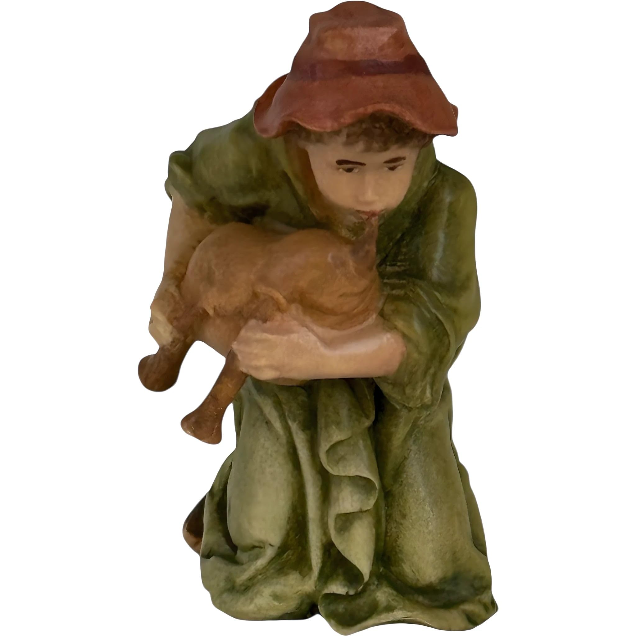 Kneeling Shepherd with Bagpipe, Maple Wood - Dolfi