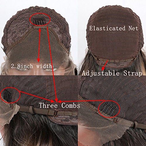 Xiweiya Wigs Long Body Wave Wig Mixed Ash Pink Color Synthetic Lace Front Wig Side Part Hair Heat Resistant Fiber for Women Everyday Makeup Cosplay Wig 24inch - Image 5