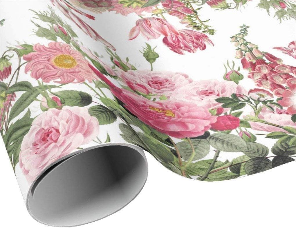 Pink Garden Party Gift Wrap Sheets - Pink Flower Wrapping Paper - Gift Paper - Craft Paper
