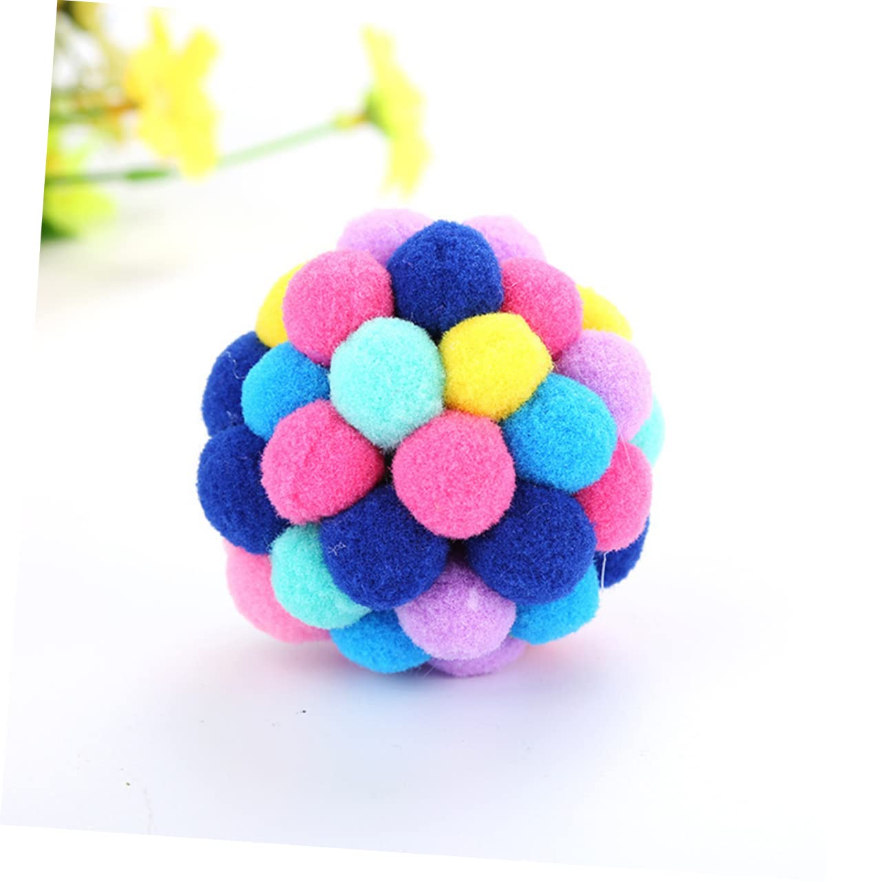 Abaodam Cats' Favourite Bell Toys Bounce Balls Rattle Jiggle Balls for Cats Fun Pounce Chase Toys for Pet Entertainment Random