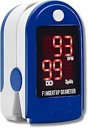 Oxímetro Digital de Pulso – Medidor de Saturação de Oxigênio (SpO2) e Batimentos Cardíacos (BPM) – Portátil, Preciso e Fácil de Usar com Tela LED
