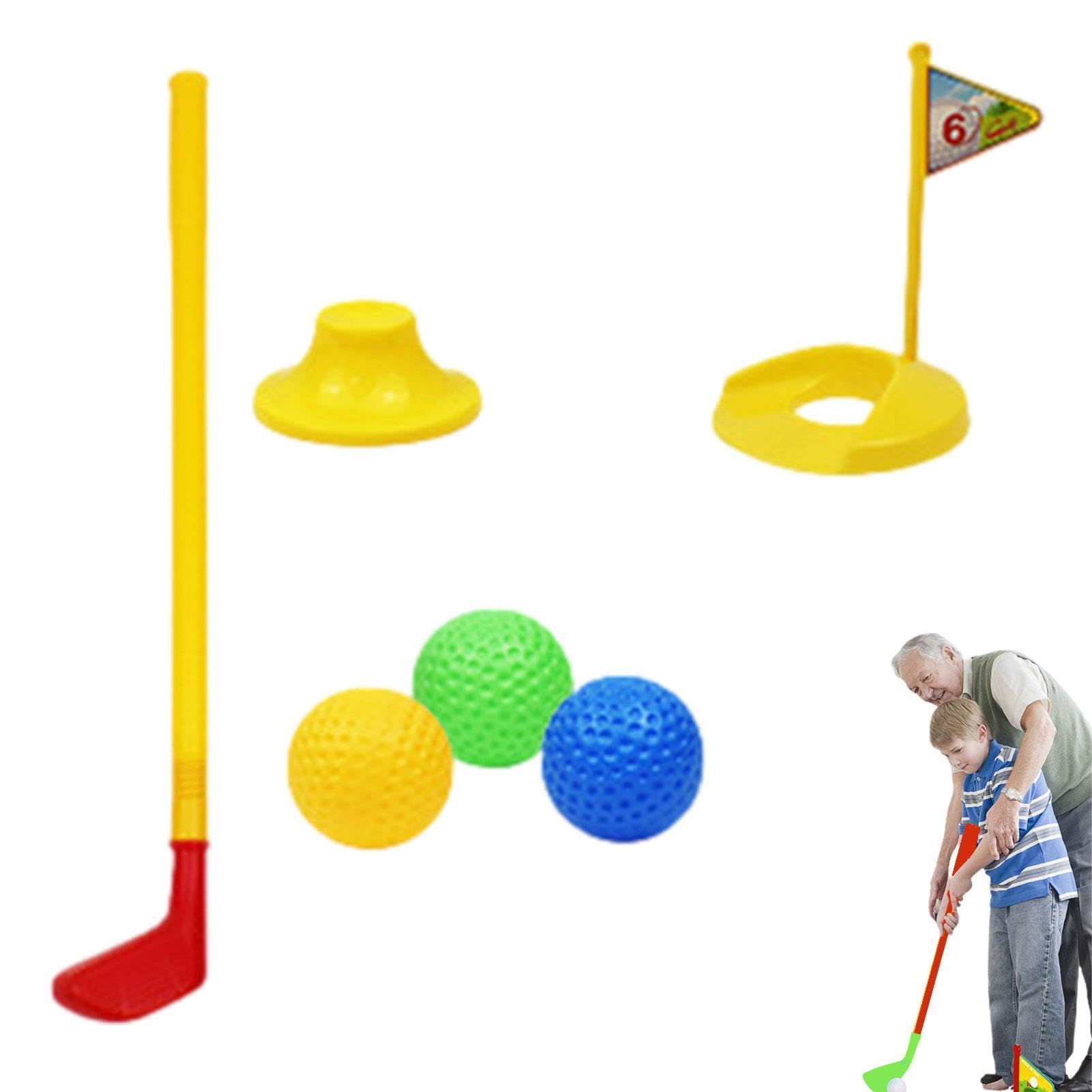 Juego de Golf para niños pequeños | Juego de Juguetes de Golf portátil para niños - de Juguetes de interacción Entre Padres e Hijos para pequeños, para césped, jardín, Patio