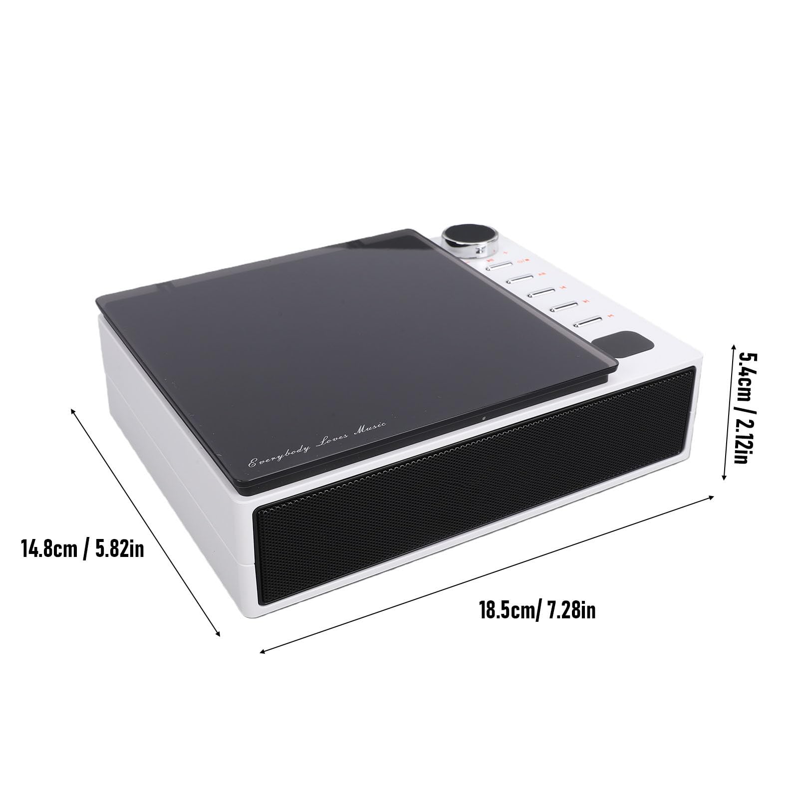 VBESTLIFE Lettore CD Portatile, Lettore CD Radio FM Bluetooth 5.1 con Telecomando, per la Riproduzione di Musica Yoga in Ufficio a Casa (WHITE)
