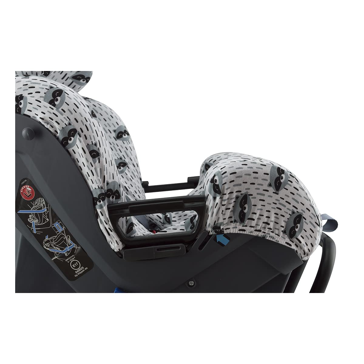 JYOKO KIDS Rivestimento in cotone per seggiolino auto compatibile per Klippan Kiss 2 e Plus (RACCOON TOWN)