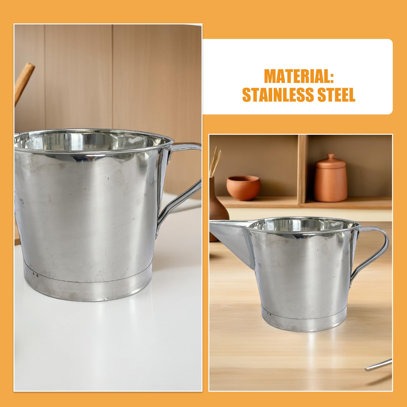 Dzbanek odlewniczy z sitkiem: 10-litrowe wiadro ze stali nierdzewnej z filtrem do mieszania zaprawy i gliny. Narzędzia ceramiczne - wiadro z akcesoriami do ceramiki do rękodzieła
