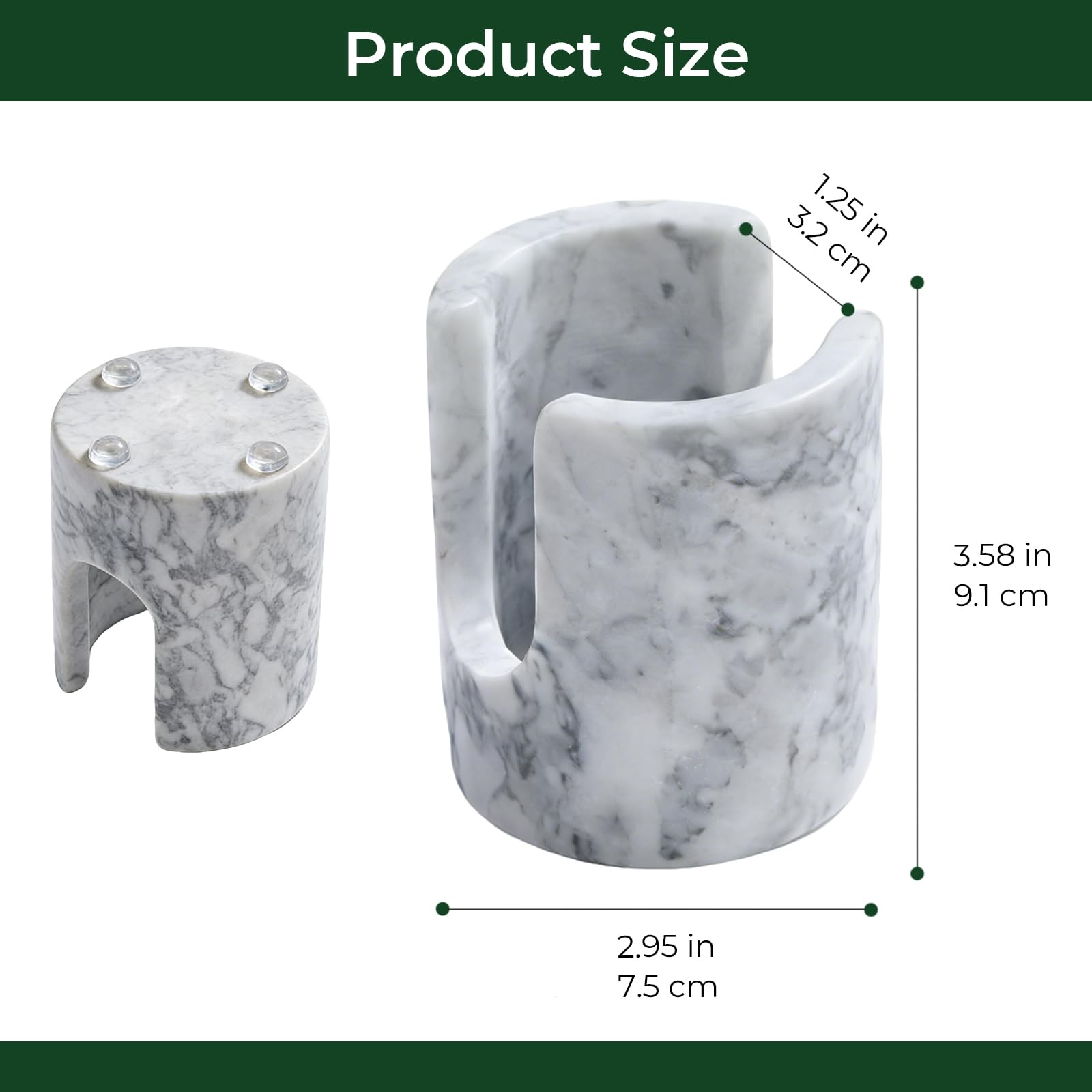 Cloudy Gray Marble Sponge Holder -4
