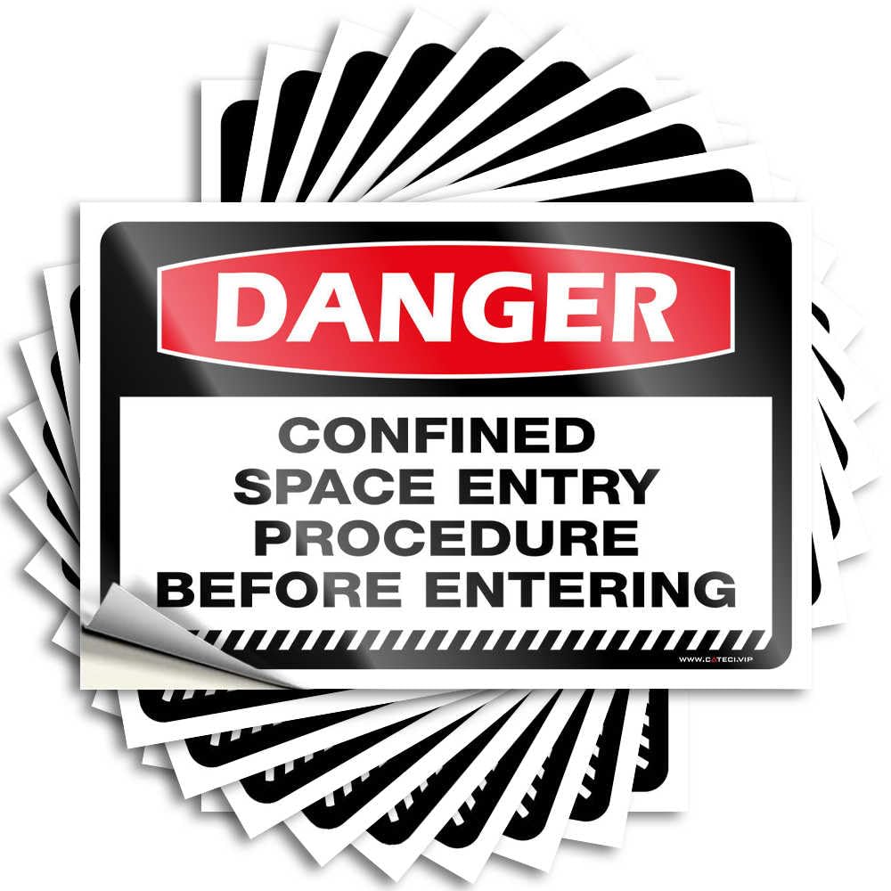 Unique, Saying Tumbler Danger Confined Space Entry Procedure Before Entering | Teens Bath Sets(8X12CM)