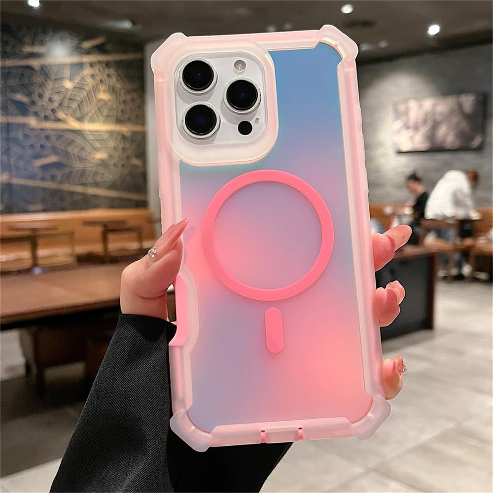 Coque iPhone 16 rose antichoc pour charger sans fil - 8