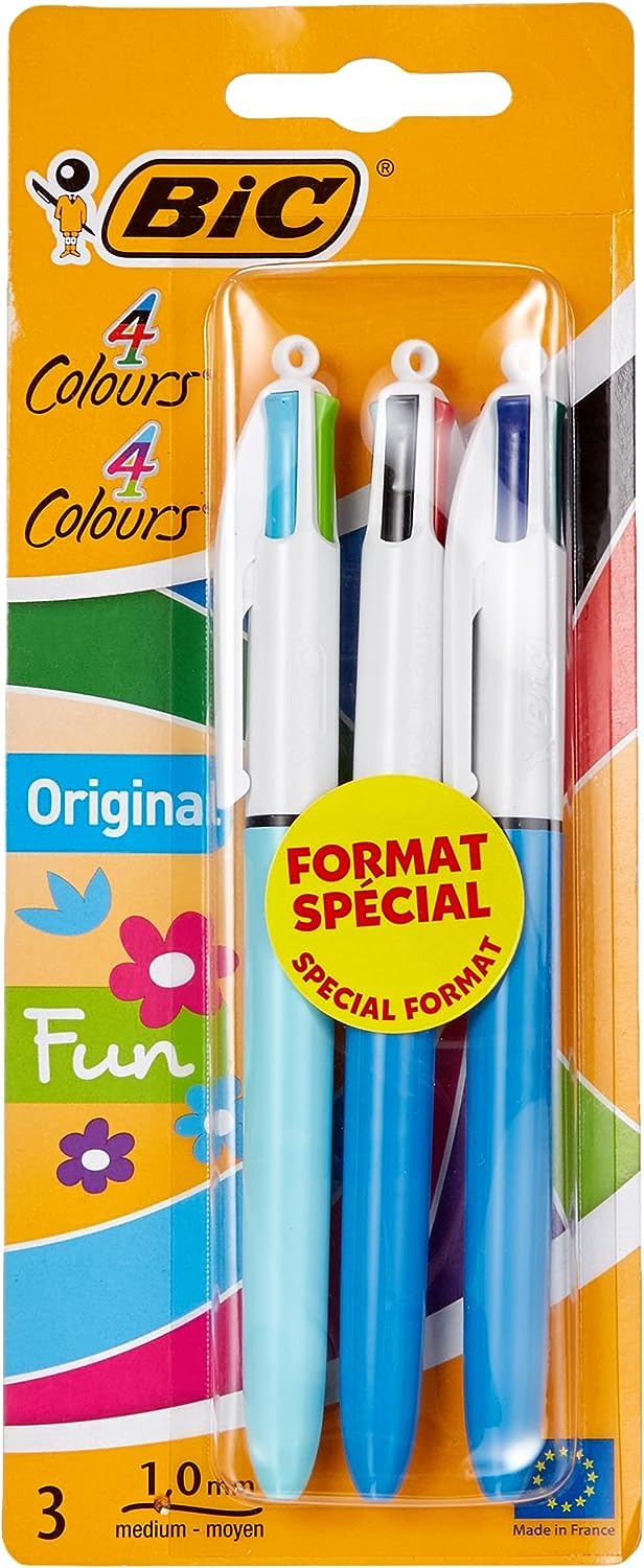 KDO Personalisierter BIC 4-Farben-Kugelschreiber – Glänzend & Perfekt Als Geschenk!