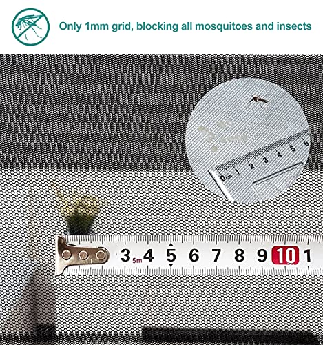 Fliegengitter Tür Magnet, Insektenschutz Balkontür 70x230 cm, Aktualisierte Version Schwarz Magnetvorhang Insektenschutz Ohne Bohren,Fliegenvorhang für Schiebetür und Wohnzimmer