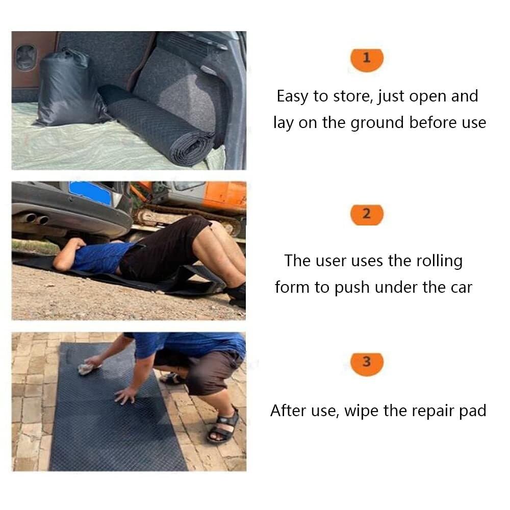 ZPECIAL Tapis de réparation de Voiture Pliable Magic Creeper Pad, Tapis de réparation et d'entretien de Voiture, Tapis de réparation et d'entretien de Voiture, for la Maison et l'extérieur