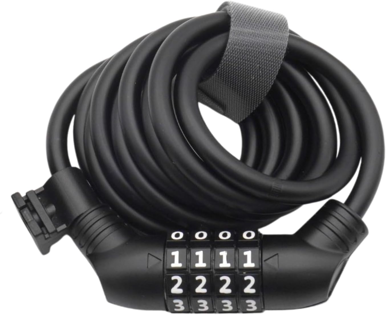 Kuhaku Mulberry Dial Bicycle Chain Lock, 4 Digit Freely Settings, Thickness 0.3 inches (8 mm) x Length 70.9 inches (180 cm), Black