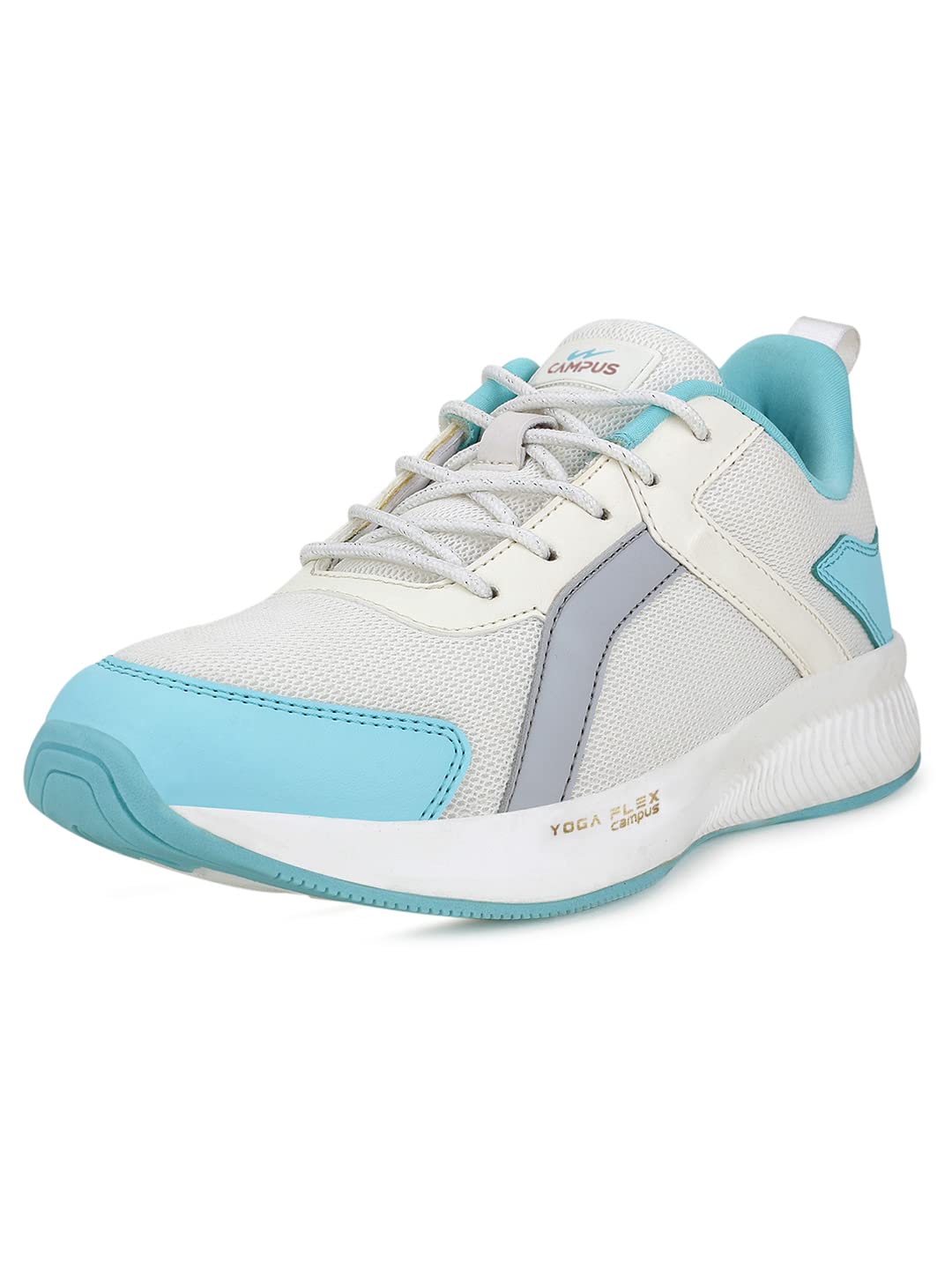 Campus Women's Krystal WHT/L.Gry Walking Shoes - 4UK/India 6L-114 2