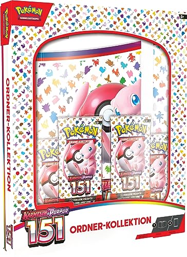 Pokémon-Sammelkartenspiel: Ordner-Kollektion Karmesin &amp; Purpur – 151 (Ordner mit 360 Kartenfächern &amp; 4 Boosterpacks)