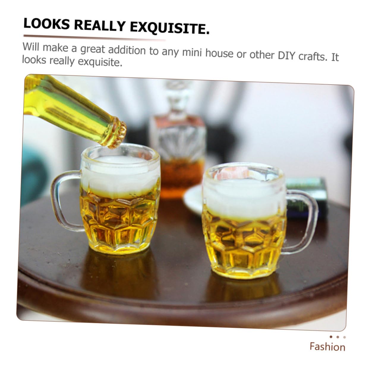 Mini Bierkrüge 6 Stück - Harz Modell Für Puppenhaus Deko