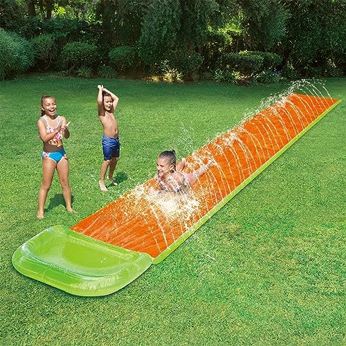 Summer Waves Wasserrutsche für Gartenrutsche, schnelle Wasserrutsche, Familien-Gartenspiel, Wasserweg, Wasserspiel, 5,49 m x 79 cm
