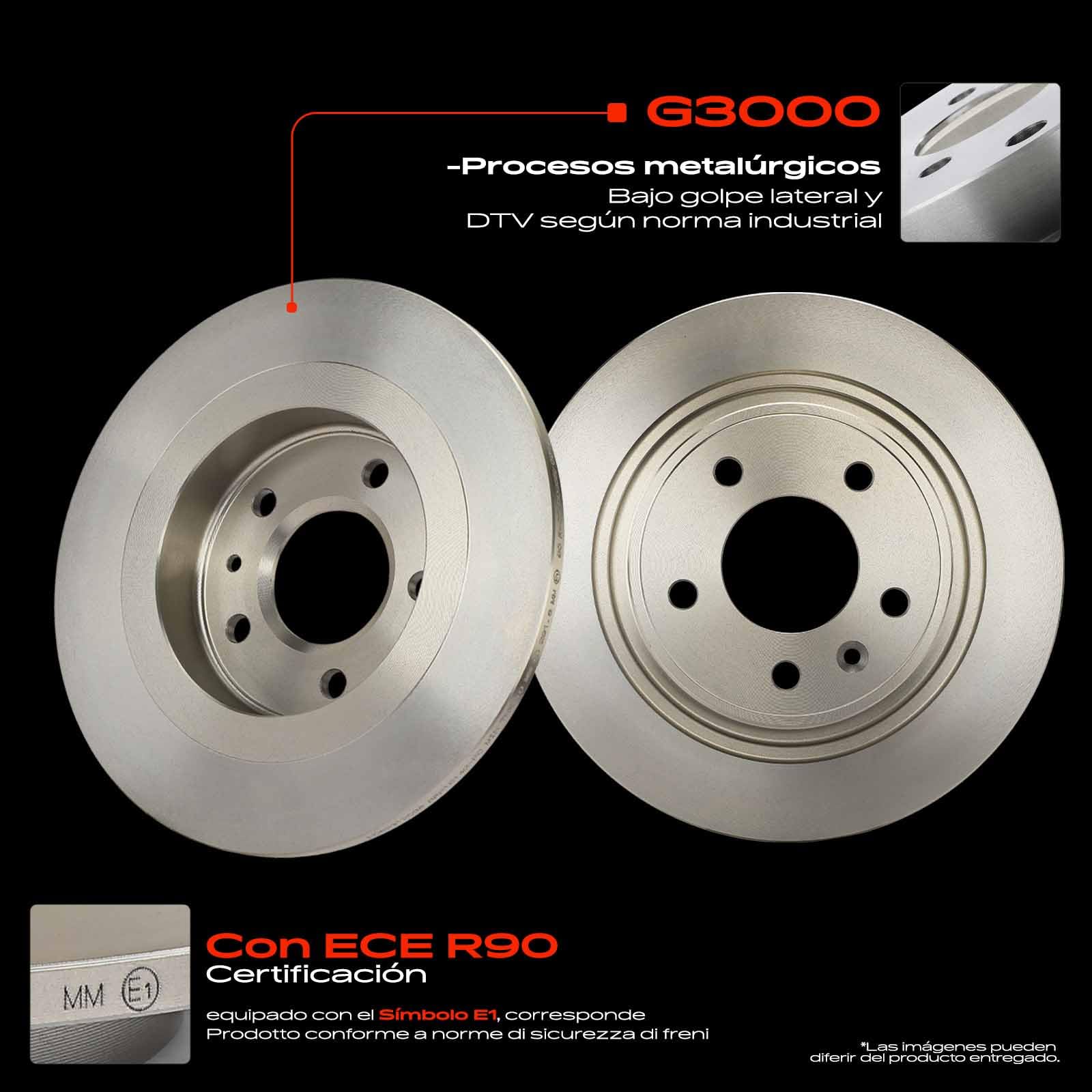 Frankberg 2 discos de freno 4 pastillas de freno | Compatible con: Astra J Saloon, Ampera R12, Cruze Hatchback J305, Cascada W13, Cruze Station Wagon J308, Cruze J300