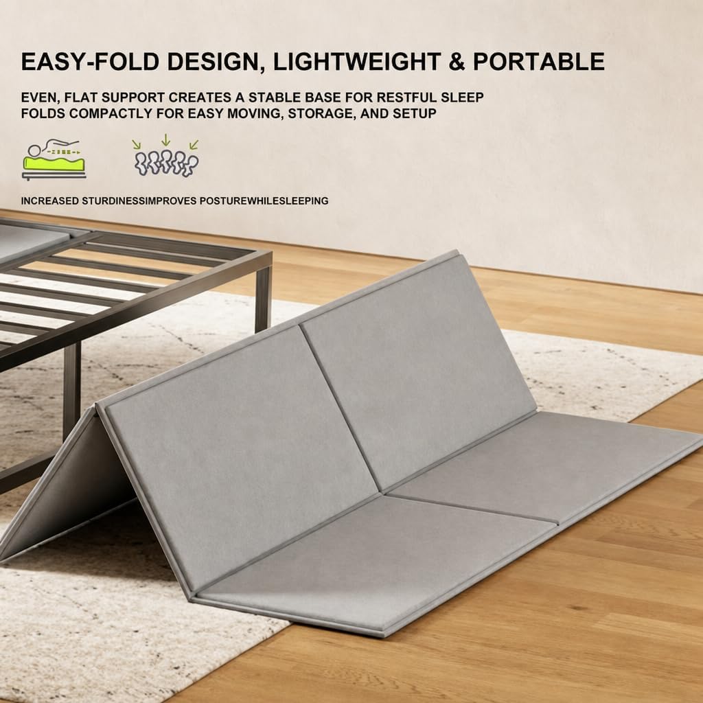 Heavy Duty 10mm Queen Bunkie Board 60x80, Foldable Bed Support Panel