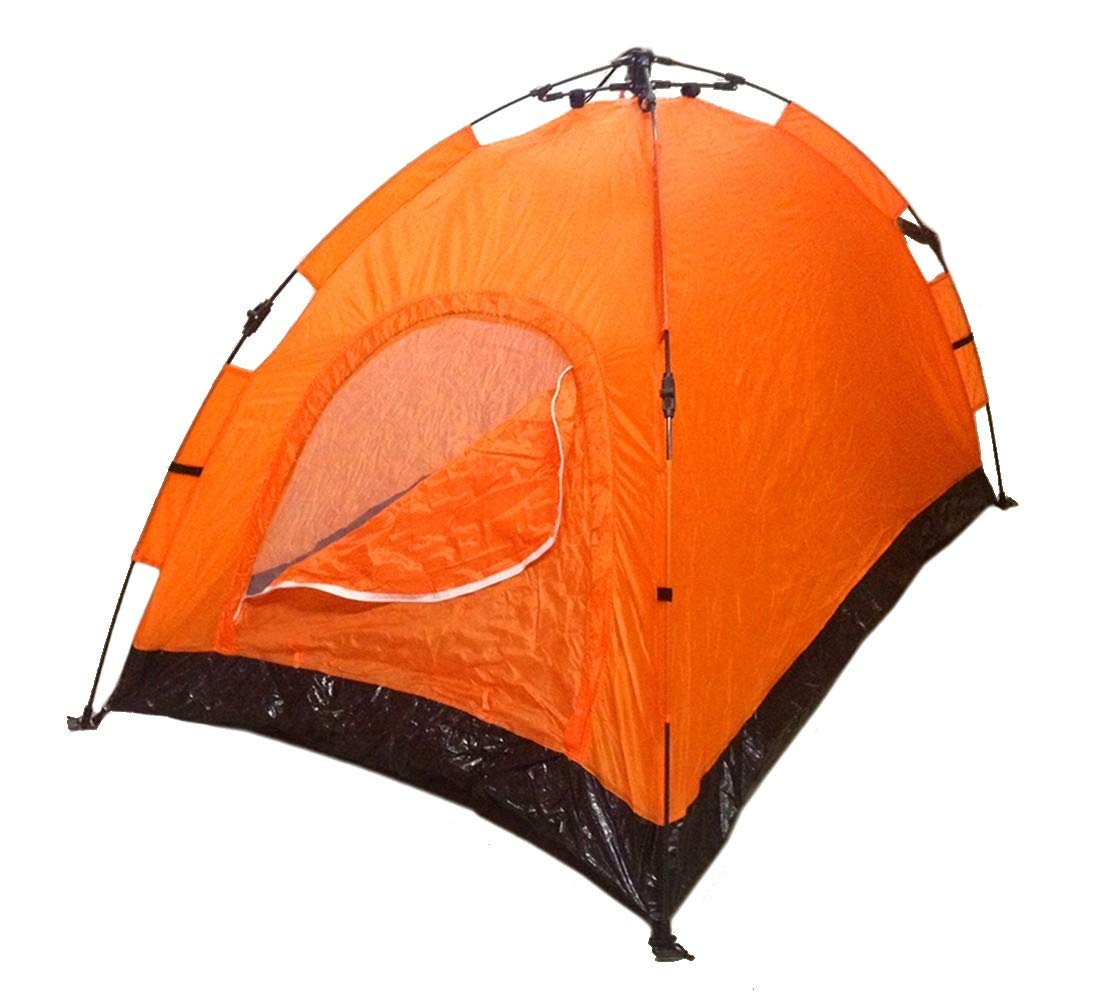 EDMBG Instant Automatic Pop Up Backpacking Camping Hiking 2 Man Tent Orange Sealed