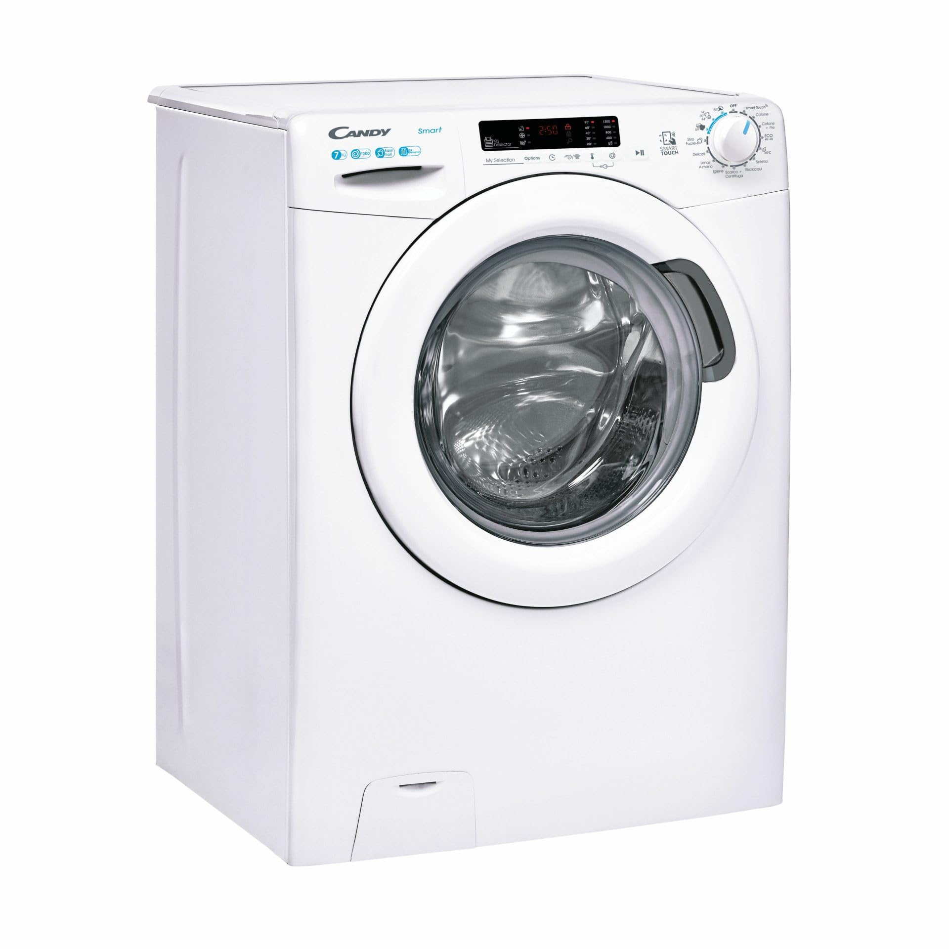 Candy CSS4372DW4111 Waschmaschine, Slim, 44 cm, 7 kg, 1300 U/min, Energieklasse B