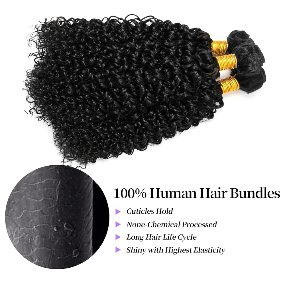 Extension di capelli umani ondulati 1B, colore nero naturale, non trattati, doppia trama, 2 ciocche di capelli brasiliani Remy, 100 g, per donne, 50,8 cm, 50,8 cm