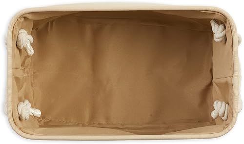 Miniatura 4 de Bone Dry DII - Cubo de almacenamiento para juguetes y accesorios para mascotas, Rectangle, Estampado de huellas de color topo.