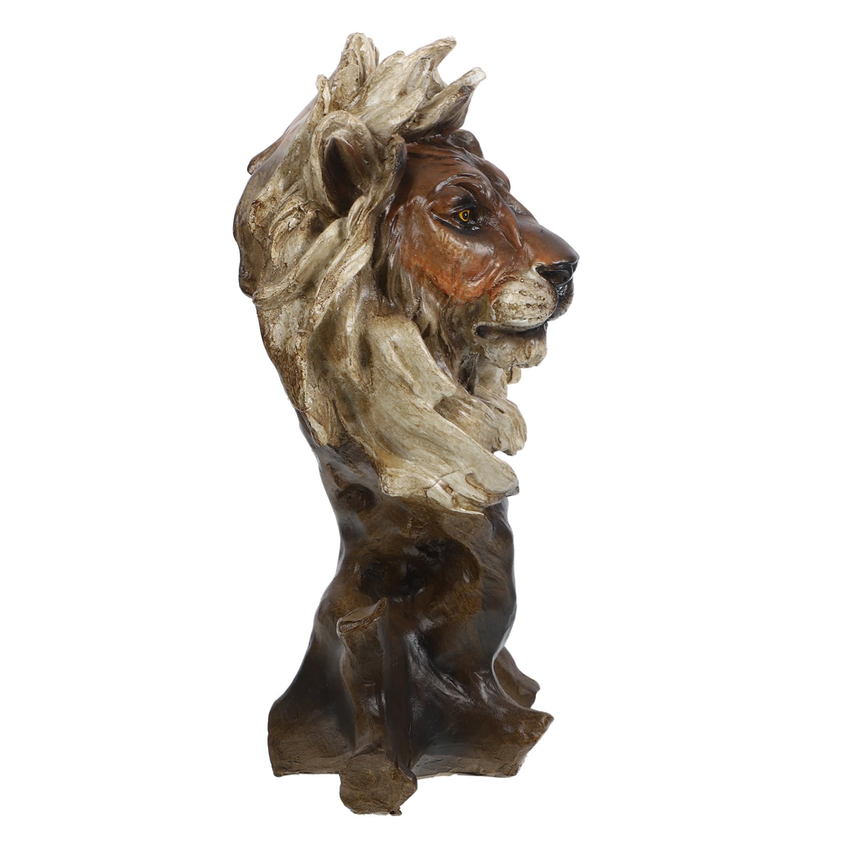 Statue de lion réaliste Toyvian en résine pour une décoration de bureau élégante