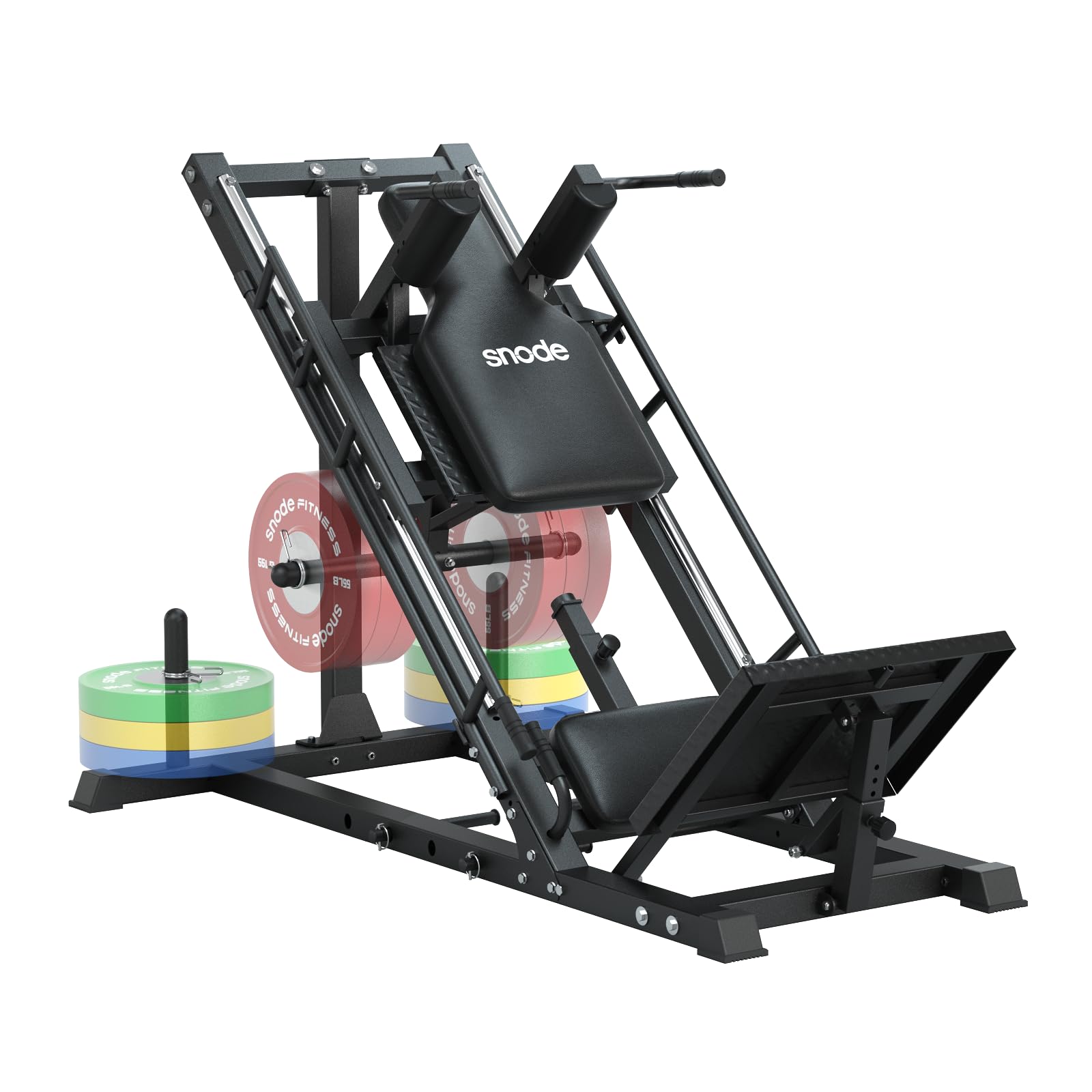 SNODE Leg Press Hack Squat Machine,Professional 45-Degree Adjustable Leg Press Machine for Home Gym,Lower Body Special with Weight Storage for Quads,Hamstring, Glutes
