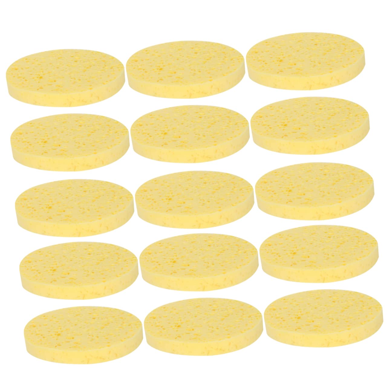 Angoily 80pezzi Spugne Naturali Compressa Per Struccaggio e Pulizia Viso Spugnette Morbide Per Cancellazione Makeup e Della Colore Naturale