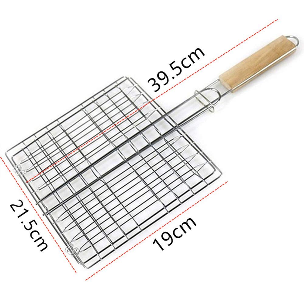 RWRAPS Gemüsekorb zum Grillen, Grillkorb, Grillclip, Drahtgrill, Dicker Typ, BBQ, gegrillter Fisch, Clip, Grillwerkzeug zum Kochen von Gemüse und Fischfleisch
