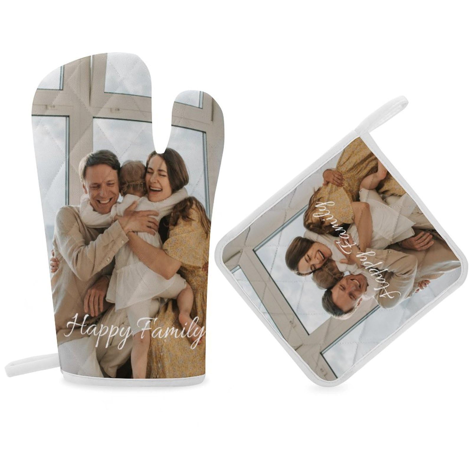 Custom Oven Mitts and Potholders for Kitchens,Personalized Kitchen Gloves with Your Face, Funny Kitchen Cooking Oven Mitts Baking Gifts for Women for Baking Grilling Gift
