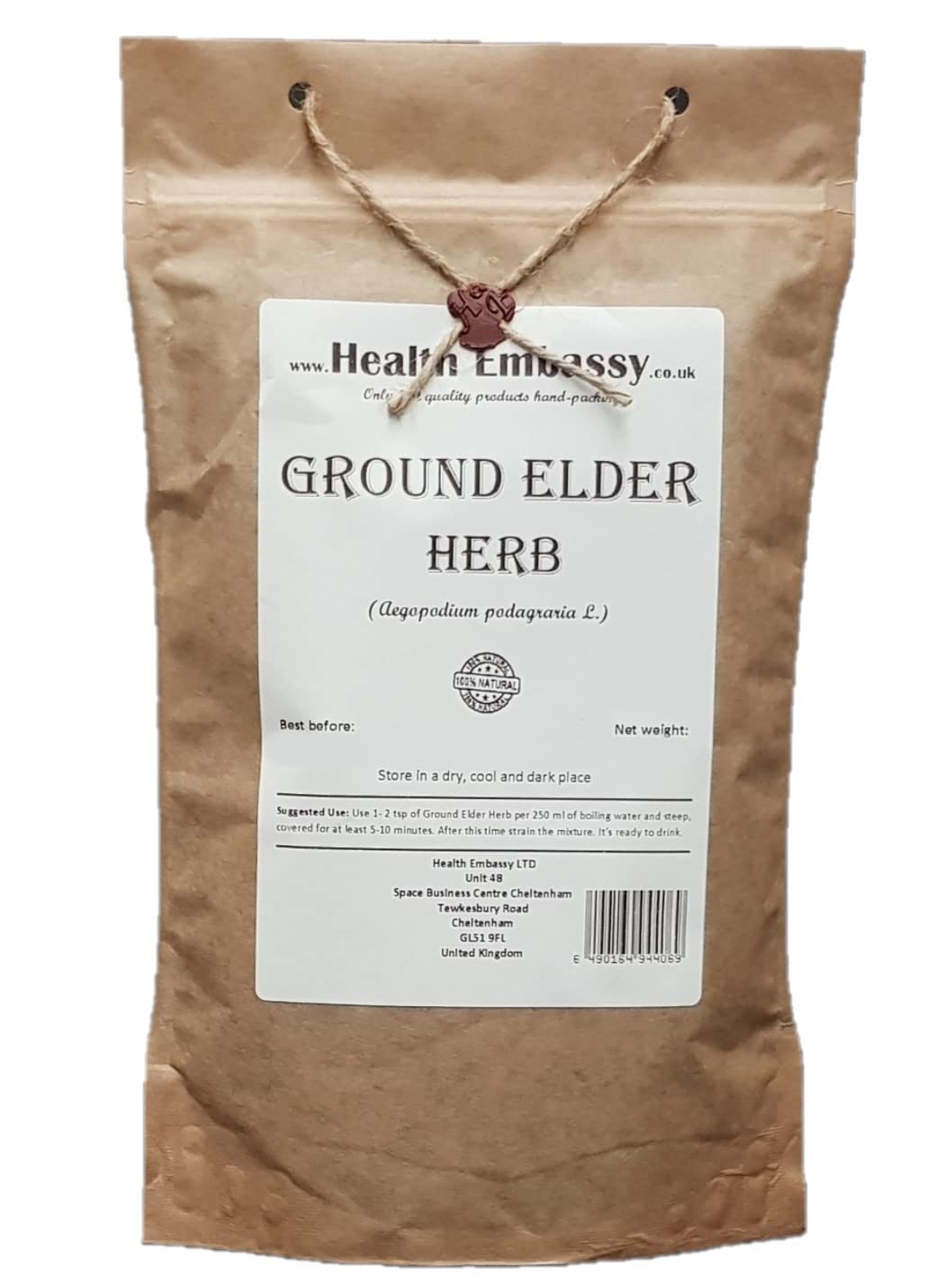Health Embassy Herbe d'Égopode Tisane | Aegopodium Podagraria L | Ground Elder Herb (50g)