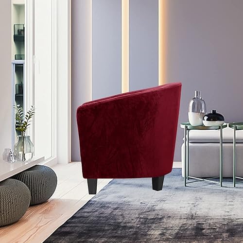 Miniatura 3 de MIFXIN 2 fundas de terciopelo para silla de bañera con funda de cojín, fundas elásticas suaves para silla de club, sillón, protector de muebles para