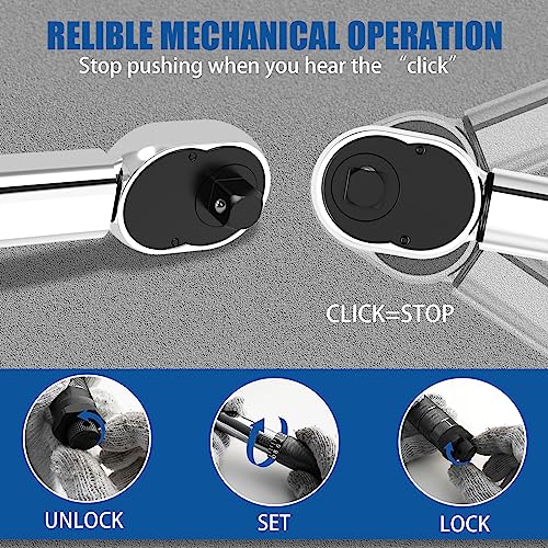 Xjx TW01-001 1/2-Inch Drive Click Torque Wrench Set thumb #5