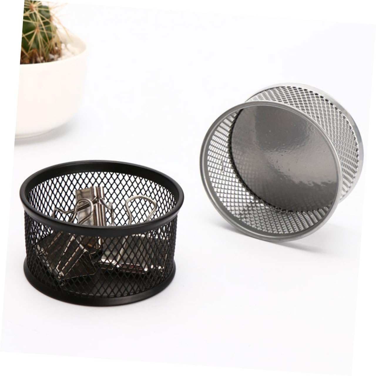 STOBOK 4 Pièces Seau De Rangement Pour Trombones Distributeur De Mailles De Trombones Conteneur De Trombones