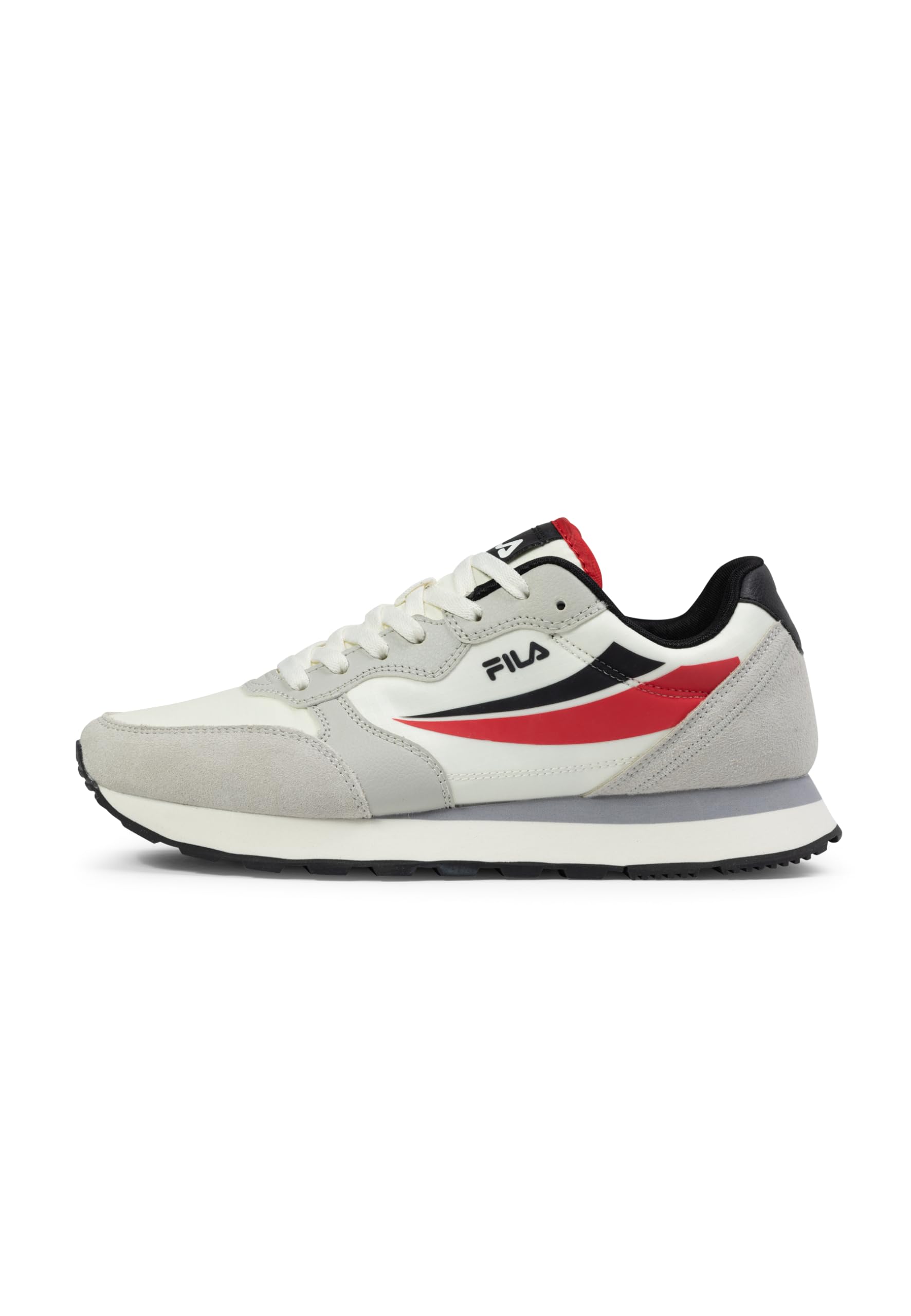 FILA Men's Hypert Trainers, Marshmallow Black Fila Red, 10 UK