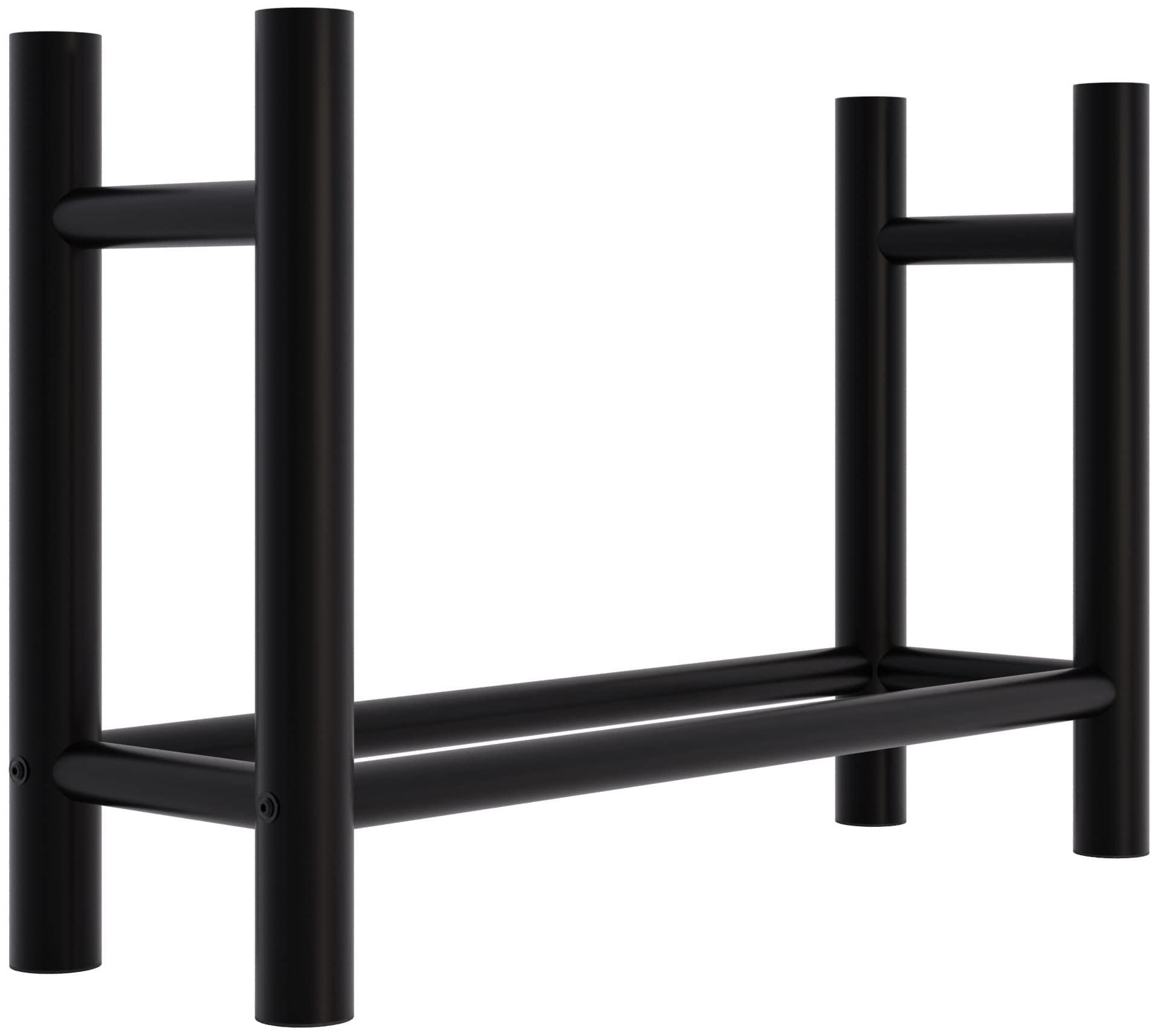 CLP Leñero De Acero Medya En Look Industrial I Soporte Para Troncos De Madera De 4 Patas Cuadradas o Cilíndricas, Tamaño:30x80x60 cm, Forma:ronda