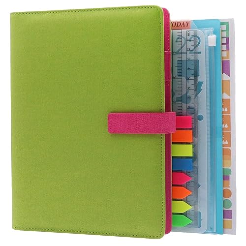 Miniatura 7 de HXRTANGS Cuaderno recargable A5, organizador personal con 80 hojas de papel de relleno forrado, calcomanías de planificador, separadores de temas,