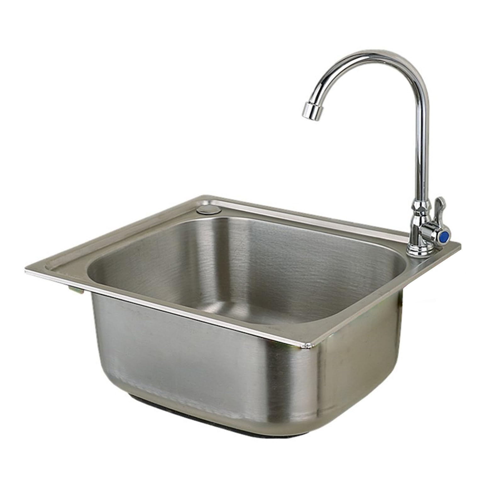 ZQFHSX Stainless Steel Single Bowl Undermount Sink with Drain Fittings - Commercial Grade Kitchen for Bar and Restaurant Use