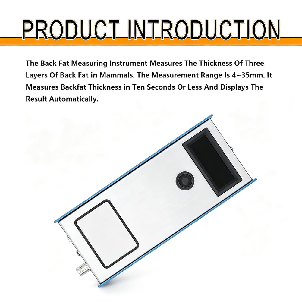 AVSMGP Mesureur D'épaisseur Lard Dorsal pour Bétail avec Indicateur LED