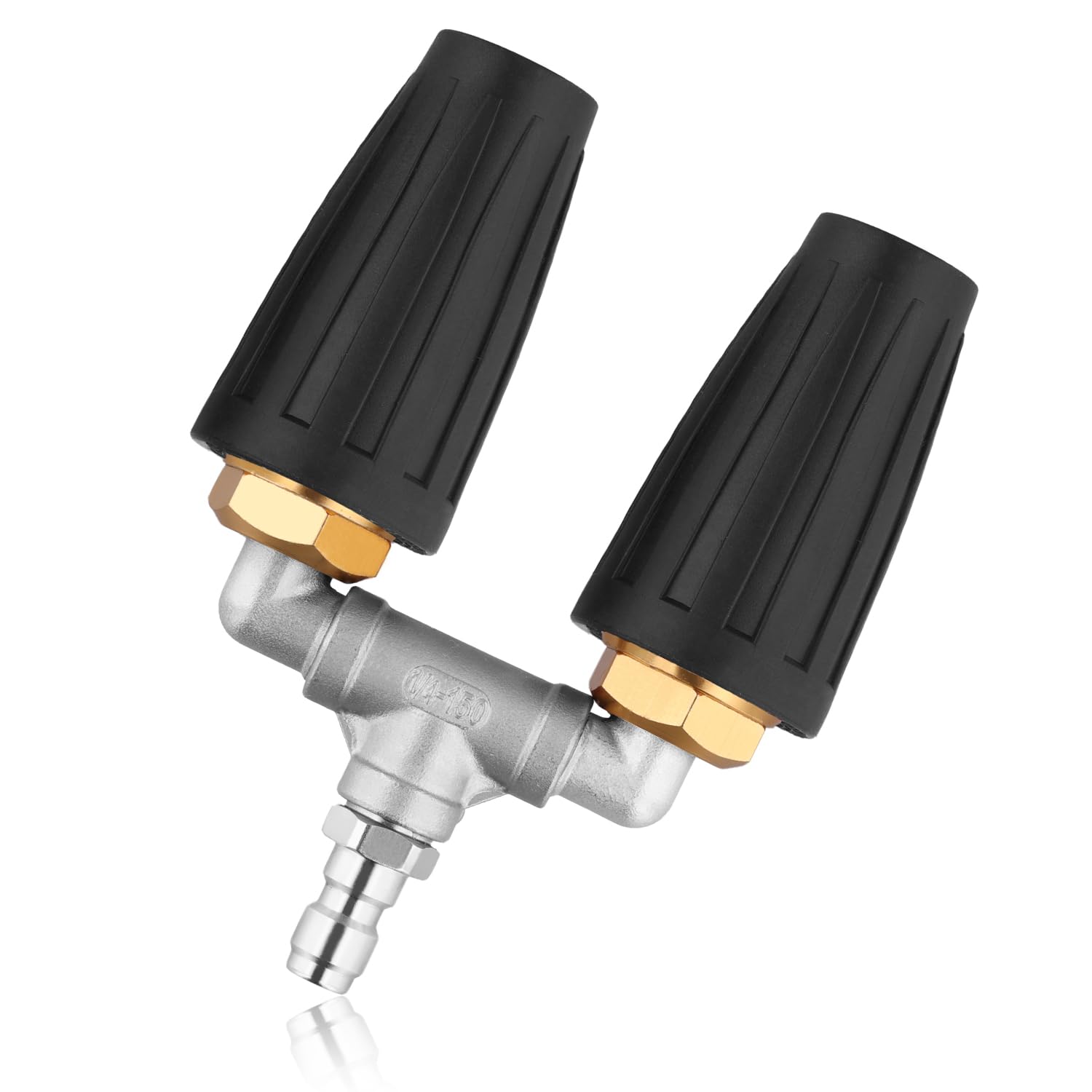 Pulitore Superfici 15 Pollici Per Idropulitrice – Acciaio Inox, Doppio Ugello Rotante, 4000 PSI, Attacco 1/4