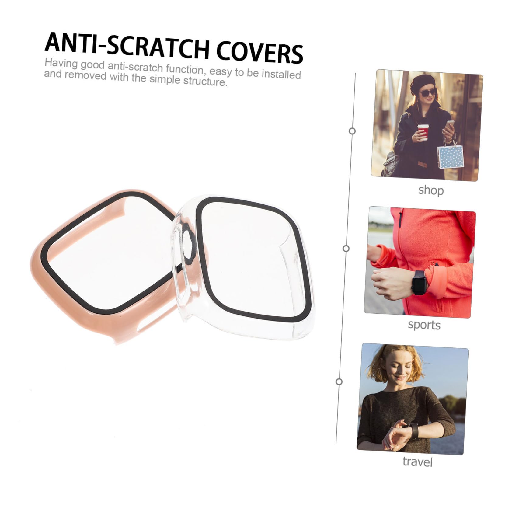 OSALADI 8pezzi Cover Protettiva Per Orologio Protezione Schermo Pc Pellicola Temperata Trasparente e Facile Installazione e Accesso Pulsanti