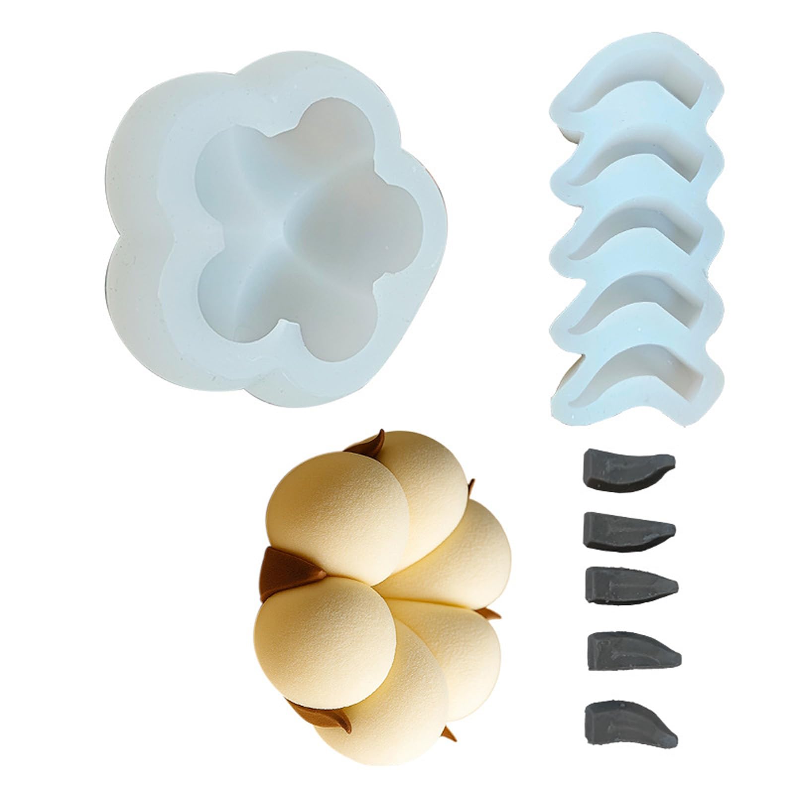 Limtula Shaped Chocolate Baking Food Grade Silicone Mousses Cake Molds for Family Gatherings and Celebration Cotton Shaped Baking Molds