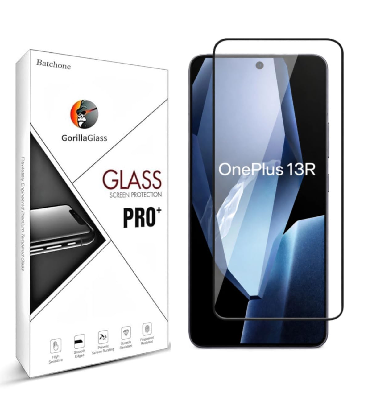 Tempered Glass Screen Protector Compatible For Oneplus 13R (Black) Edge To Edge Full Screen Coverage With Easy Installation Kit,Pack Of 1-picture-14