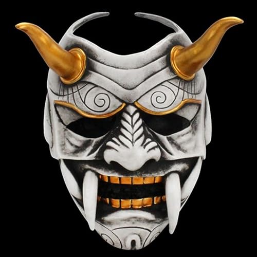 Resina Hannya Monster Cosplay Máscara Disfraz de Halloween Genji Reaper Fantasma Máscara
