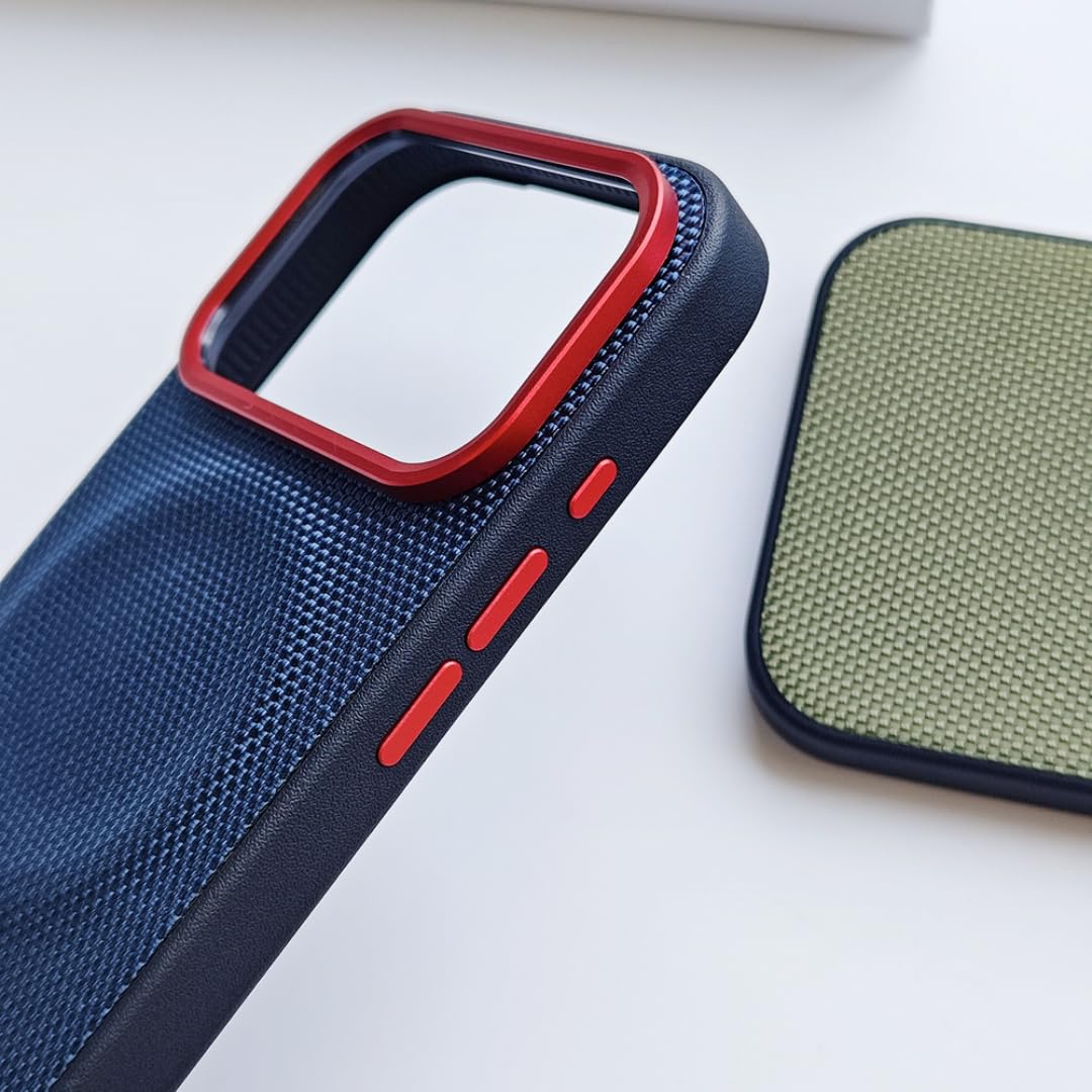 Coque de Protection Fine avec Anneau magnétique et lentille Circulaire Rouge surélevée pour iPhone Air (pour iPhone Air/Noir)